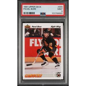 1991 Upper Deck #555 Pavel Bure PSA 9 Vancouver Canucks
